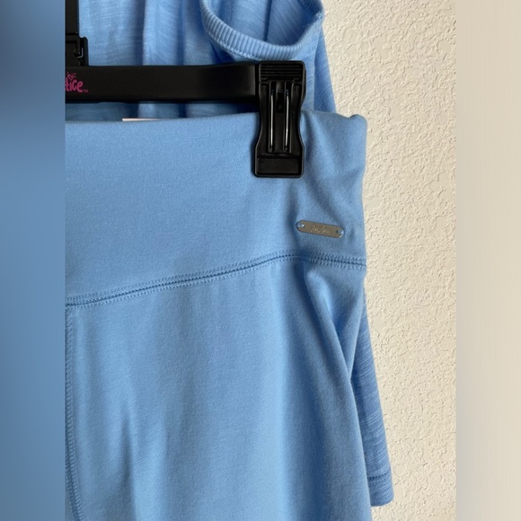 Justice Girls 2 pc Blue Crochet Pocket Shirt and Biker Shorts Set size L 12/14 - Picture 3 of 5